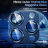 Uyiton Compatible with iPhone 15 Pro/Pro Max Camera Lens Protector - Strong Adsorption - Case-Friendly Metal Tempered
