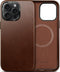 Genuine Leather Case for iPhone 15 Pro Max 6.7 inch, Rustic Brown, Oil Wax Top-Grain Leather, MagSafe Compatible