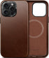 Genuine Leather Case for iPhone 15 Pro Max 6.7 inch, Rustic Brown, Oil Wax Top-Grain Leather, MagSafe Compatible