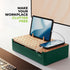 Prosumer's Choice Natural Bamboo Charging Station Rack for Smartphones and Tablets (Metal & Bamboo, Green)