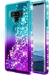 Case for Samsung Galaxy Note 9 with Screen Protector, Flexible TPU Film, Ring Holder/Wrist Strap, Sparkle Glitter