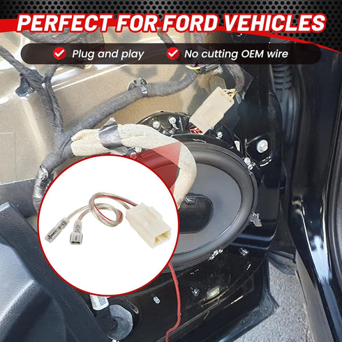 RED WOLF Door Speaker Wiring Harness Adapter 2 PCS for 2002-2019 Jeep Wrangler JK, Chrysler, Dodge Vehicles