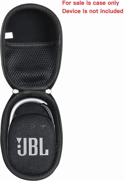 Hard Travel Case for JBL Clip 4/ JBL Clip 5 - Portable Mini Bluetooth Speaker (Black)