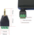 GELRHONR 3.5mm 3 Pole Screw Terminal Converter - TRS Stereo Male to AV 3 Screw Terminal Solderless Block (3-Pack)