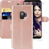 MONASAY Wallet Case for Galaxy S9 - 5.8-inch Flip Folio Leather Cover with Screen Protector and RFID Blocking, Rosegold