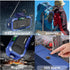 Portable NOAA AM FM Bluetooth Emergency Weather Radio, Hand Crank Solar, 5000mAh Battery, Waterproof, Flashlight, Phone
