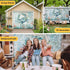 GNAKT AREWG 13x6ft Summer Garage Door Banner Cover Coastal Crabs Starfish Waterweed Garage Door Decoratons Banner