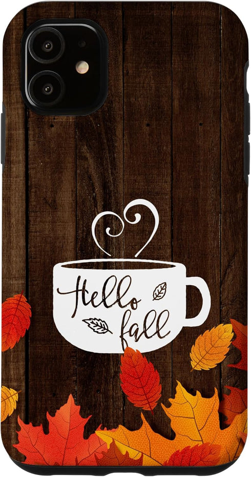 Hello Fall Coffee Mug | Autumn Leaves Happy Fall Feeling for iPhone 11