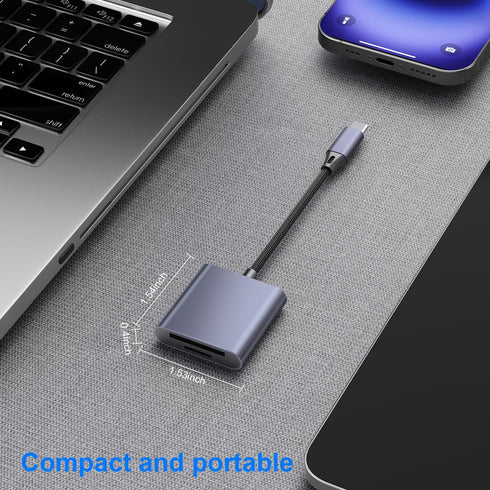 YGKSAA 1PCS iPhone15 16 17, USB C to SD Card Reader, Supports SD and TF Memory Cards, Upgraded with a Metal casing