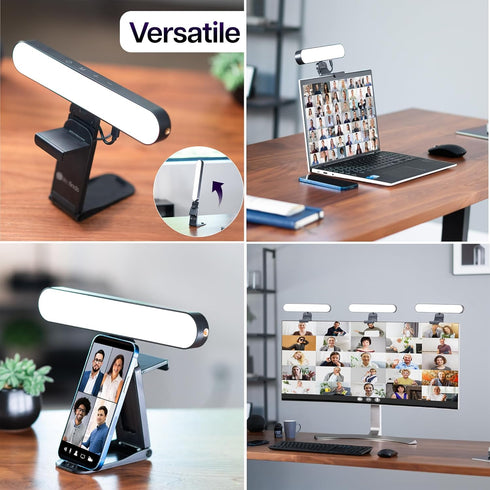 Life Finds LF-WL1 Webcam Light for Streaming on Monitor or Laptop, Freestanding Video Conference Lighting, Black