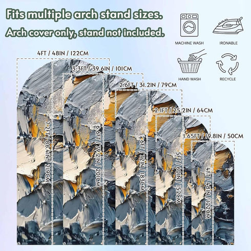Jnbasdffb 6 Abstract Ombre Wedding Arch Cover, Stretchy Spandex Arch Backdrop Stand Covers FT, Modern Farmhouse Chic