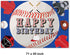 Baseball Sports Theme Party Decorations, Happy Birthday Backdrop Banner for Kids Teenagers, 71 x 49 inch
