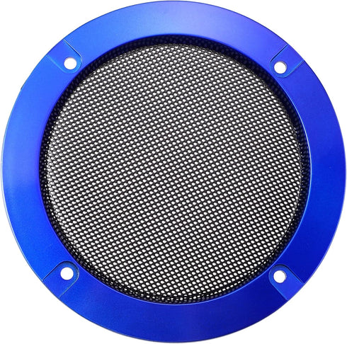 X AUTOHAUX 4 Inch Car Metal Audio Speaker Grill Cover, Mesh Woofer Horn Guard, Decorative Circle Grille Protector Blue
