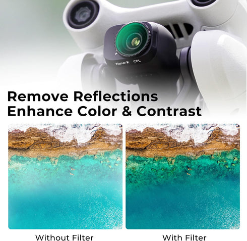 K&F Concept Mini 3/Mini 3 Pro Circular Polarizers - CPL Filter Compatible with DJI Mini 3/Mini 3 Pro Drone