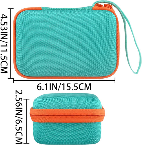 co2CREA Hard Case for Yoto Mini 2024 Edition Kids Audio Music Player, Teal Case Holds Up to 36 Audiobook Cards