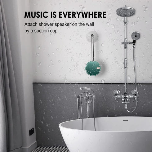 INSMY C12 IPX7 Waterproof Shower Bluetooth Speaker, Portable Small Speaker with Loud Clear Sound, Teal