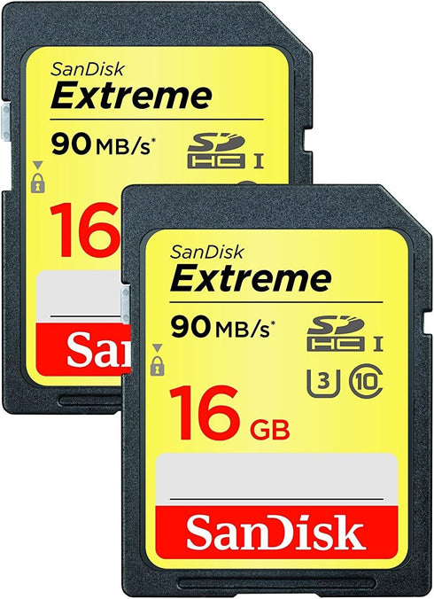 Extreme SDHC 16GB Class 10 Memory Card - 2-Pack