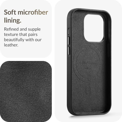 LONLI Edition iPhone 15 Pro Max Case - Premium European Genuine Leather, Develops Patina Over Time, Compatible with