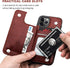 ONETOP Wallet Case for iPhone 12 Pro, PU Leather Kickstand Card Holder, Double Magnetic Clasp Cover 6.1 Inch