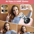 HSZTJJYP 4K 64MP, 18X 64GB 2 Digital Camera, Zoom, Point and Shoot Digital Camera with TF Card & Batteries, Portable