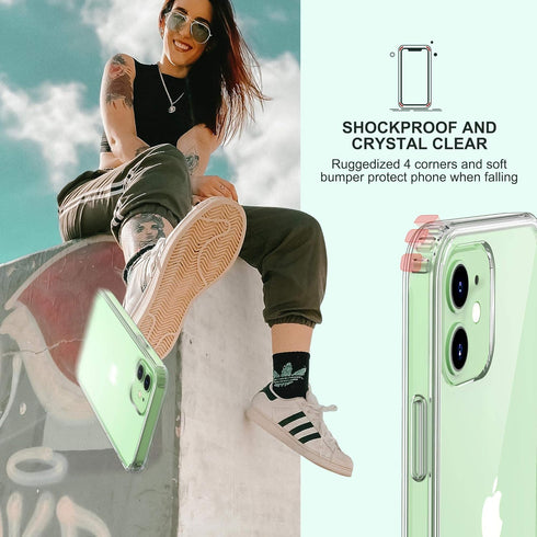 ULAK Clear Case for iPhone 12/iPhone 12 Pro, Hybrid Protective Slim Transparent Anti-Scratch TPU Bumper Cover