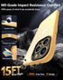 Dssairo iPhone 15 Pro Case: 5-in-1 with 2X Screen & Camera Lens Protectors, 15FT Military Grade, Matte Yellow.