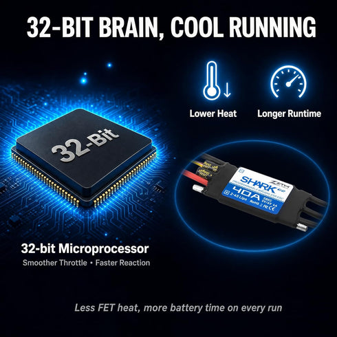 ZTW G2 40A 2-4S 5V/6V 4A Shark ESC Built-in Swithcing BEC Water-Cooling Bidirectional Waterproof Brushless Speed