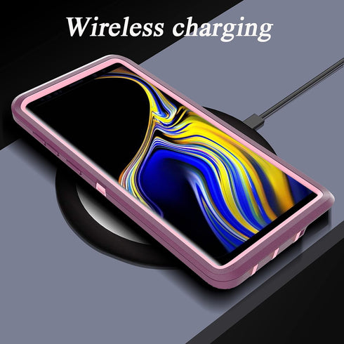 YmhxcY 3-in-1 Heavy-Duty Protection Case for Galaxy Note 9 6.4 inch, with Flexible TPU Film and Camera Lens Film
