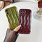 Caseative iPhone 12 Case, Water Ripple Pattern Curly Wave Frame Soft Cover - White