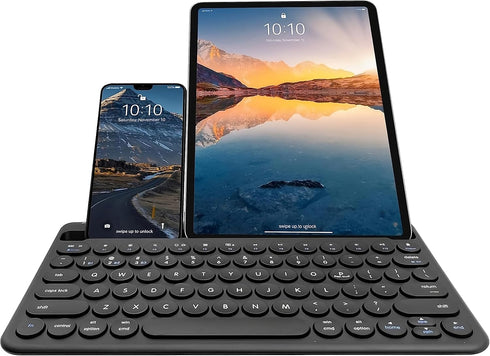 Macally Small Bluetooth Keyboard for iPhone, iPad, and Tablet - Multi Device Compatibility, 78 Key Wireless Keyboard