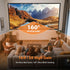VOOPVOR 100 Inch 16:9 Projector Screen Outdoor: Upgraded Black Backing Black Opaque - Portable Projection Screen Indoor