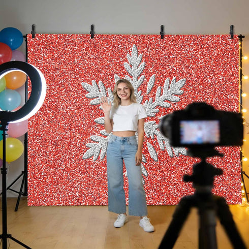 Generic 7 5 Modern Themed Photo Backdrop for Photoshoot, x FT Winter Watercolor Sparkling Snowflake Pattern Photo Props