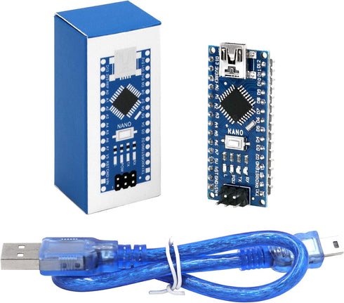 Nano V3.0 ATmega328P 5V 16M Micro-Controller Board, Compatible with Arduino IDE (Nano x 3 with USB Cable)