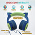 Riwbox CF9 Cat Ear Kids Bluetooth Headphones with LED Light, Safe 85dB Volume Limit