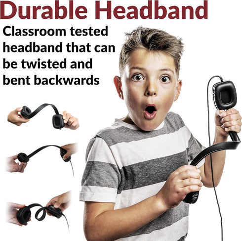 Cyber Acoustics USB Stereo Headphones (ACM-6005C) for PCs and Other USB Devices in Office, Classroom, Home