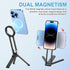 Acrebow 180 12-17(Black) Aluminum Alloy Phione Tripod, Carabiner Magnetic Phone Tripod for iPhone, Rotation & Strong