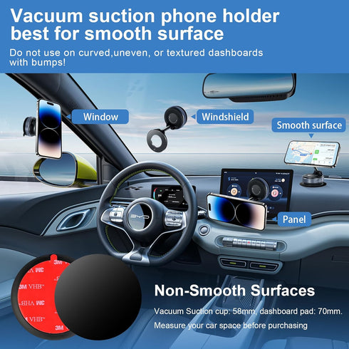 Jamboa Car360 Car Phone Holder, Magnetic Phone Holder for Adjustable Magnetic Cell Phone Holder, Pocket Size Foldable