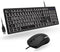 X9 Performance Large Print Lighted Keyboard and Mouse Combo, USB Wired Backlit Keyboard for Elderly, Low Vision Users