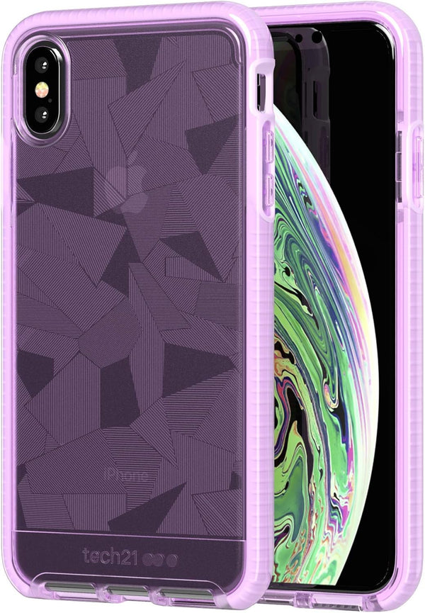 tech21 Evo Edge Phone Case - 12ft Drop Protection for Apple iPhone Xs Max - Orchid
