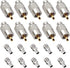 10 Pack UHF PL259 Solder Connector Plug with Reducer for RG8x, RG8, RG59, LMR-400, RG-213 Coaxial Cable