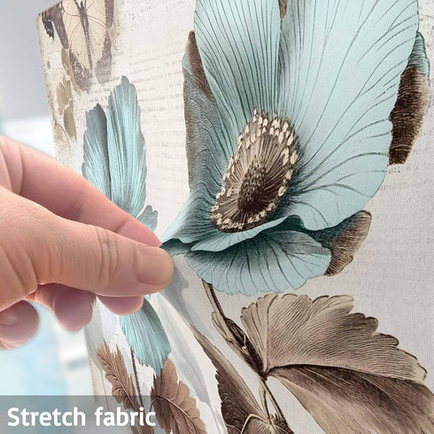 Singingin 65 Inch, Victorian Style Broccoli Butterfly TV Dust Cover Blue Flowers Plant Computer Monitor Cover Dustproof