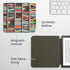 kwmobile Summer Case Compatible with Kobo Libra Colour Case - eReader Cover - Library Blue/Green/Dark Pink
