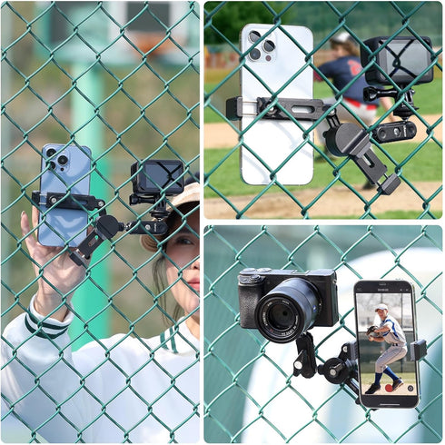 ULANZI CM010 Fence Mount for Mevo, GoPro, iPhone, DJI Osmo Action, for Baseball Softball Tennis Recording