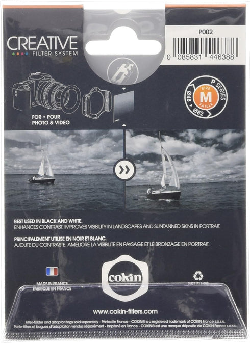 Cokin P002 Orange Resin Filter for Black & White Film Photography