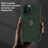 memumi Slim Case for iPhone 13 Pro Max, 0.3 mm Matte Carbon Fiber Pattern, Ultra Thin Scratch Resistant Green