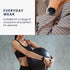 kwmobile Straps Compatible with Garmin Forerunner 55 - 2x Replacement Silicone Watch Bands, Black/Grey