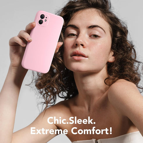 iPhone 11 Case, Chalk Pink, Slim Shockproof, MagSafe Compatible, Full Camera Protection, Includes 2 Screen Protectors.