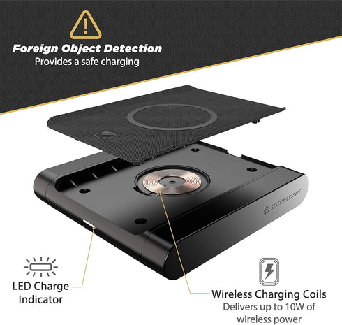 Scosche BaseLynx Modular Charging System with Qi-Certified Wireless Charging Pad and Multi-Device Charging Station with