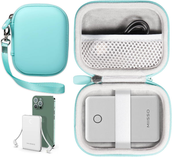 GETGEAR Case for miisso 6000mAh Ultra Slim Built-in Cables Power Bank, Mint