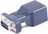 DB9 RS232 COM Male Port to RJ45 Female Connector, DB9 Serial Port Extender to LAN CAT5 CAT6 Ethernet Adapter